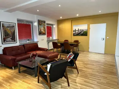 Ein Sitzbereich in der Unterkunft Tondose Apartment