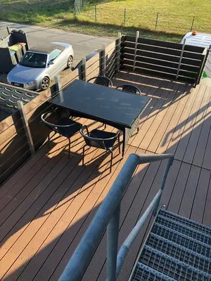 Ein Balkon oder eine Terrasse in der Unterkunft Monteur- und Ferienwohnung BeKi