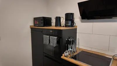 Küche/Küchenzeile in der Unterkunft Stylisches City Apartment im Pott Modern und Gemütlich