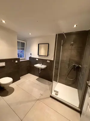 Ein Badezimmer in der Unterkunft Rheinberg Ferienwohnung und Monteure Whg 3