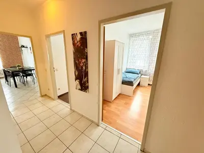 Ein Sitzbereich in der Unterkunft Evelins Haus Monteur und Familienwohnung