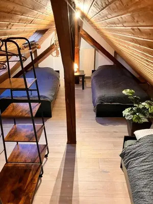 Ein Bett oder Betten in einem Zimmer der Unterkunft Qverte - Rooftop Essen