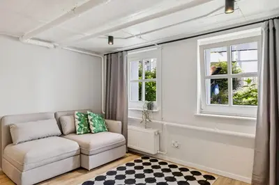 Ein Sitzbereich in der Unterkunft Gartenwohnung - NEU!In Remscheid - bei Köln