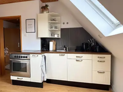 Küche/Küchenzeile in der Unterkunft Gemütliche Ferienwohnung