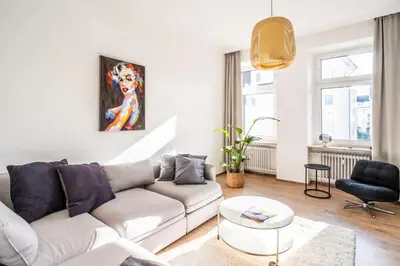 Ein Sitzbereich in der Unterkunft Apartment, Schwelm, Neu, 1 Schlafzimmer, 3 Betten, 1 Badezimmer