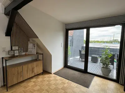 Ein Bett oder Betten in einem Zimmer der Unterkunft Architects apartment in Essen