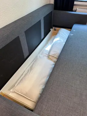 Ein Bett oder Betten in einem Zimmer der Unterkunft Apartment with kitchen, bed, sofa