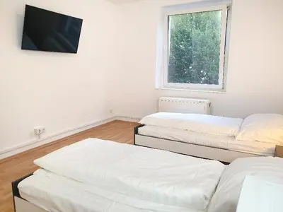 Ein Bett oder Betten in einem Zimmer der Unterkunft Meribu B45 Wohnung für Monteure und Arbeiter