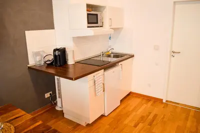 Küche/Küchenzeile in der Unterkunft Centerapartments Tonhallenstraße