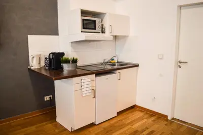 Küche/Küchenzeile in der Unterkunft Centerapartments Tonhallenstraße