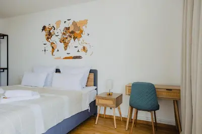 Ein Bett oder Betten in einem Zimmer der Unterkunft ATLAS Apartment Dinslaken, 3 Zimmer, Zentrum, Nähe Bahnhof, Balkon