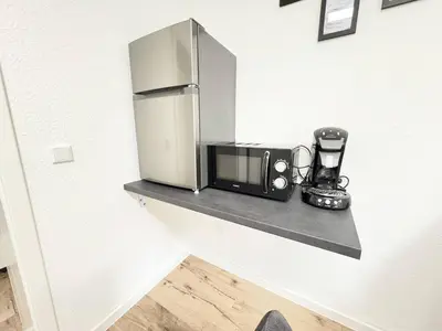 Küche/Küchenzeile in der Unterkunft Essen Stilvolles 2 Zimmer Apartment in City und Messenähe