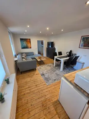 Ein Sitzbereich in der Unterkunft Stilvolles City Apartment Iserlohn, möbliert und all-inclusive