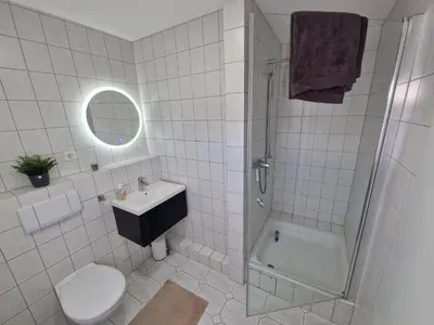 Ein Badezimmer in der Unterkunft Wohnung in Ratingen Lintorf