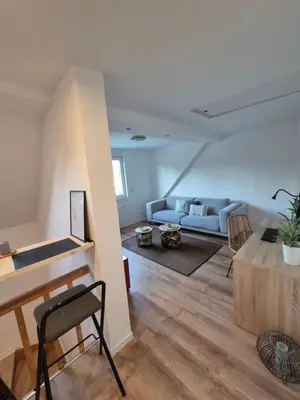 Ein Sitzbereich in der Unterkunft UhlenLoft ideal für Messe Düsseldorf Essen