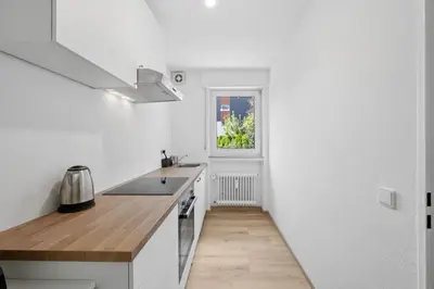 Küche/Küchenzeile in der Unterkunft Lüdenscheid Stay- Moderne Monteurzimmer