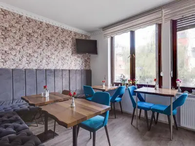 Ein Sitzbereich in der Unterkunft Oberhausen Urban Retreat