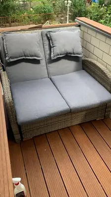 Ein Sitzbereich in der Unterkunft Gemütliche 1,5 Zimmer-Oase im schönen grünen Essen Frohnhausen