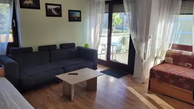 Ein Sitzbereich in der Unterkunft Monteurs-Apartment Graf Häseler