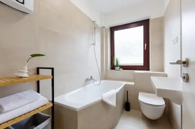 Ein Badezimmer in der Unterkunft Moderne Ferienwohnungen in ruhiger Lage