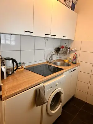 Küche/Küchenzeile in der Unterkunft 1 Zimmer Wohnung mit Küche und Bad in Dortmund Brackel