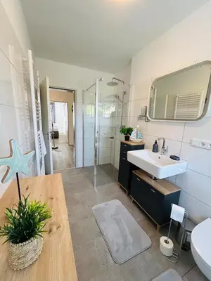 Ein Badezimmer in der Unterkunft Fewo am Tüllinghof