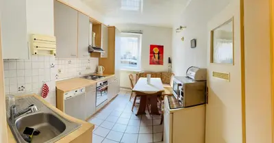 Küche/Küchenzeile in der Unterkunft Großzügige Wohnung mit großem Wohnzimmer im Zentrum von Hagen