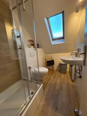 Ein Badezimmer in der Unterkunft Ferienwohnung Victoria