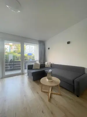 Ein Sitzbereich in der Unterkunft Apartment Lüdenscheid - Zentral & Ruhig mit Balkon
