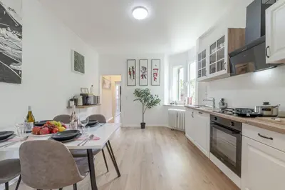 Küche/Küchenzeile in der Unterkunft Prime Art Gallery Apartment Zentrale Lage Essen