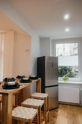 Küche/Küchenzeile in der Unterkunft Charmante Wohnung mit Garten im Briller Viertel