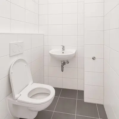 Ein Badezimmer in der Unterkunft Bett im Durchgangszimmer