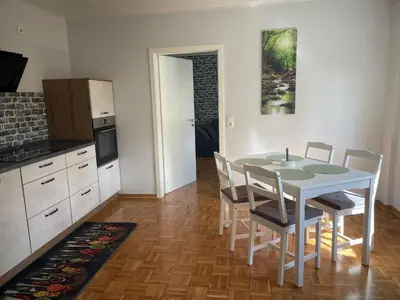 Küche/Küchenzeile in der Unterkunft Ferienwohnung Nelly