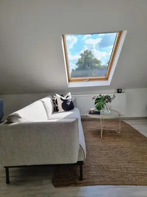 Ein Bett oder Betten in einem Zimmer der Unterkunft Gesamte Unterkunft in zentraler Lage in Hattingen