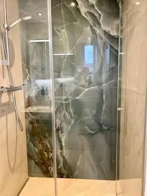 Ein Badezimmer in der Unterkunft Apartment in fußläufiger Nähe zu Airport-Messe 2