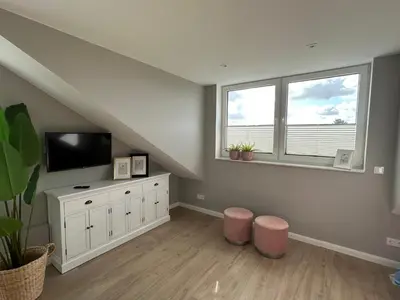 TV/Unterhaltungsangebot in der Unterkunft Apartment in fußläufiger Nähe zu Airport-Messe 2