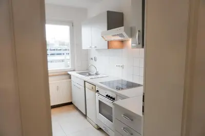 Küche/Küchenzeile in der Unterkunft M House Do City Privatzimmer mit Balkon & Self Check-in