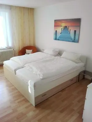 Ein Bett oder Betten in einem Zimmer der Unterkunft Apartment Ruhr-Valley West, excellent place
