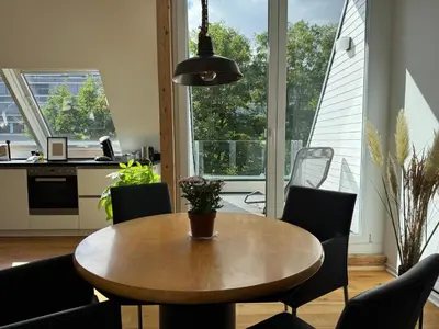 Grundriss der Unterkunft NOOQA Duisburg - Living Collection - Parkplatz, Smart TV, Küche, voll ausgestattet