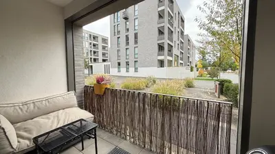 Ein Balkon oder eine Terrasse in der Unterkunft Accommodation at a prime location - near messe