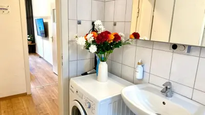 Ein Badezimmer in der Unterkunft Urban Bloom Retreat - Rüttenscheid, Zentrum, Messe