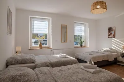 Ein Bett oder Betten in einem Zimmer der Unterkunft Stylische Wohnung - Messe Essen nah - Wifi & Parken
