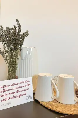 Kaffee-/Teezubehör in der Unterkunft Ruheoase unterm Dach