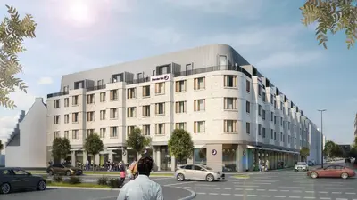 Das Gebäude in dem sich das Hotel befindet