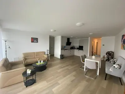 Ein Sitzbereich in der Unterkunft Quartiercenter Gäste-Apartment