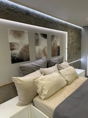 Ein Bett oder Betten in einem Zimmer der Unterkunft Wohlfühloase im Herzen von Solingen