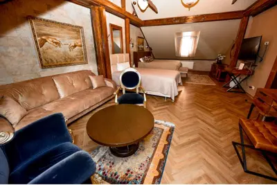 Ein Sitzbereich in der Unterkunft Haus Thomas Penthouse Deluxe