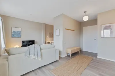 Ein Sitzbereich in der Unterkunft Studio Apartment Duisburg City - Nähe Innenhafen und HBF