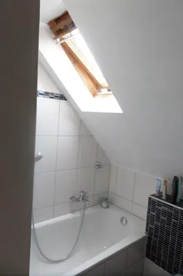 Ein Badezimmer in der Unterkunft Flughafenapartement Sky View