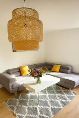 Ein Sitzbereich in der Unterkunft Stylish 4-Person CityNest Wuppertal Near Hbf